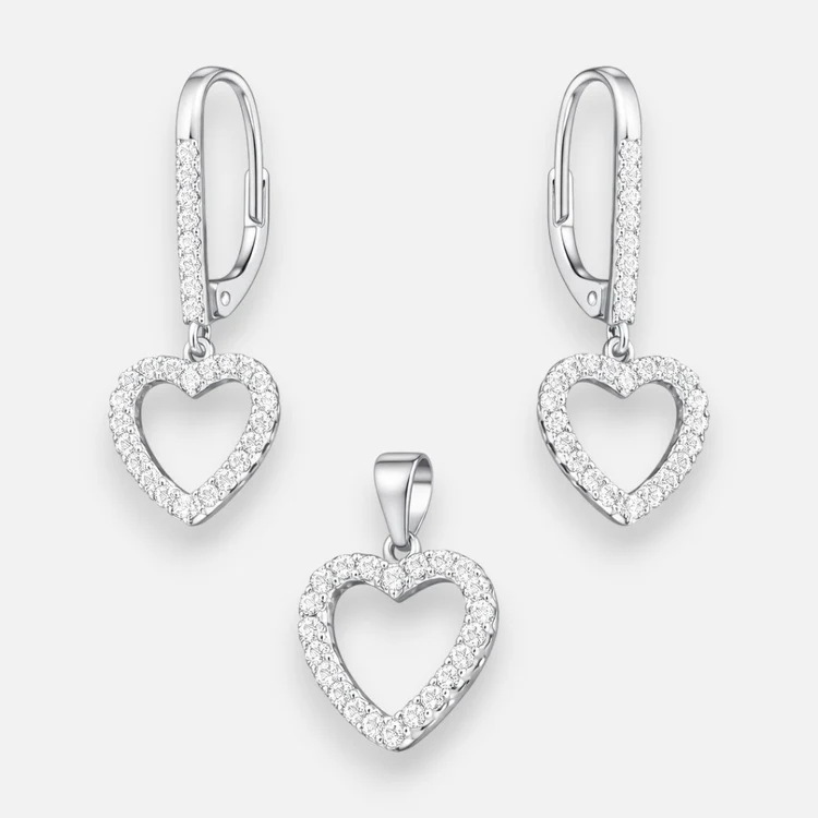 Conjunto Clip Corazones Circones